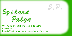 szilard palya business card