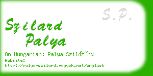 szilard palya business card